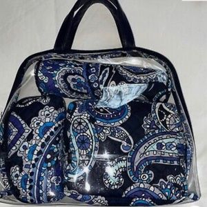 Deep night paisley 4 piece cosmetic bag set